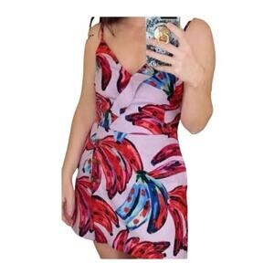 House of Harlow 1960 Banana Print Linen Romper Size XS